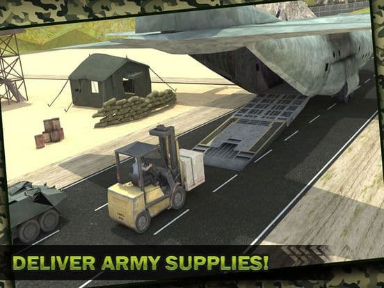 Army Cargo Plane Flight Simulator: Transport War Tank in Battle-Field screenshot 2