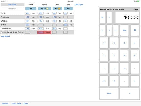 Score Grid screenshot 2