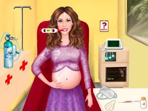 Pregnant Violetta at Ambulance