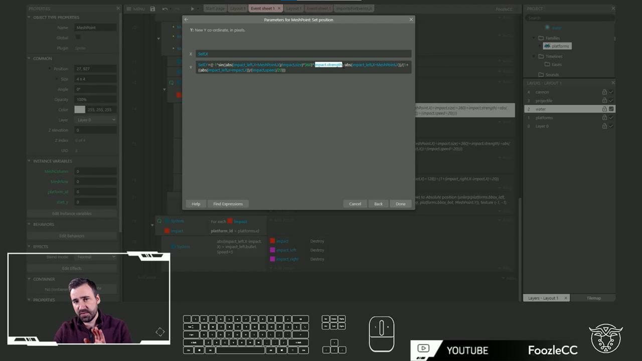 Impact Wave Effect with Mesh Distortion - Construct 3 Tutorial screenshot 5