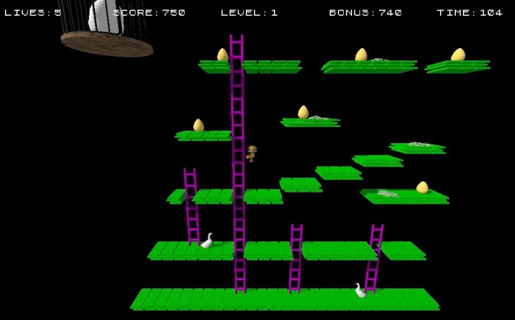 Chuckie Egg 3D screenshot 2
