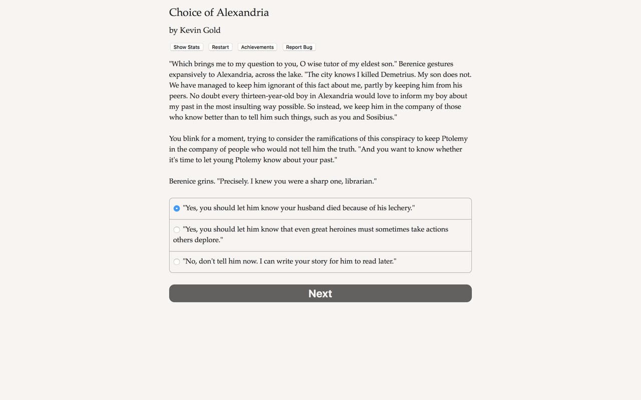 Choice of Alexandria