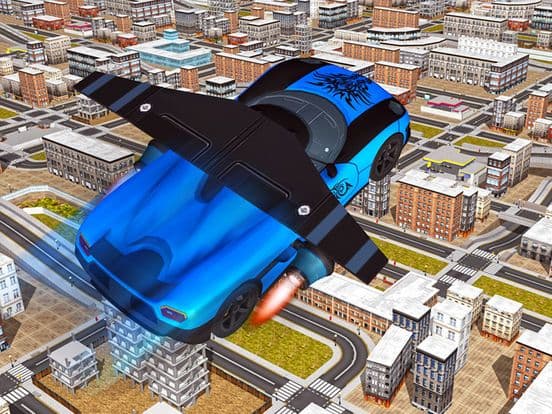 Futuristic Flying Racing Car Pilot N Extreme Driving screenshot 2