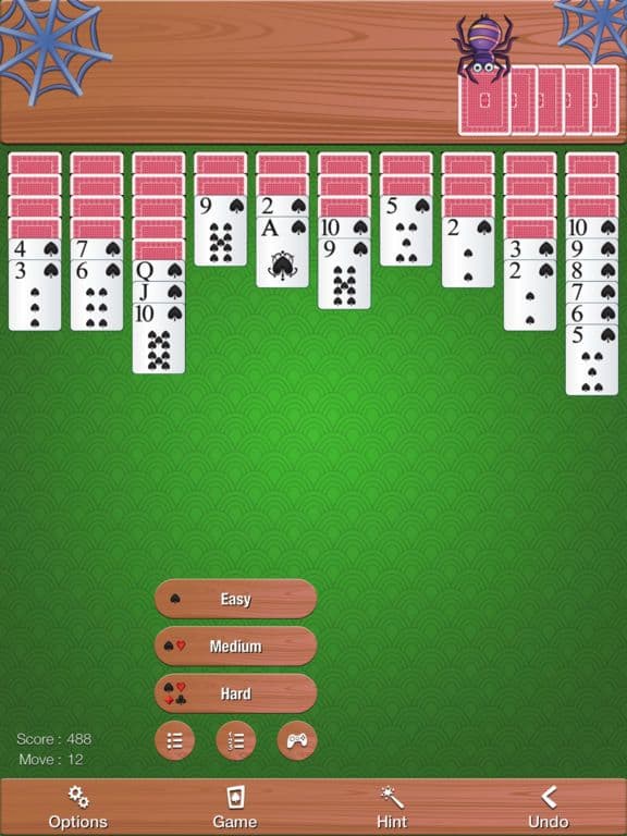 Relaxed Spider Solitaire Pro screenshot 2
