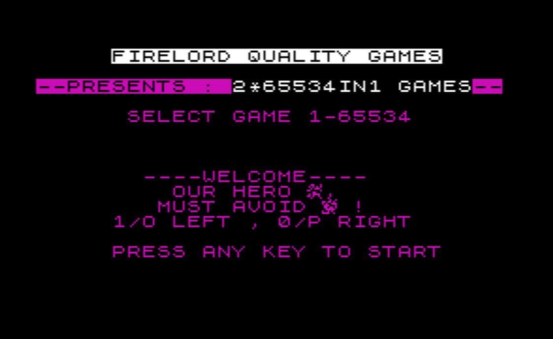 CSSCGC - 2*65534-in-1 Games BASIC screenshot 3