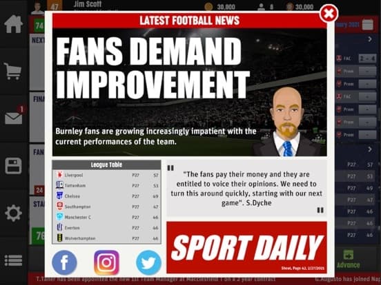 Club Soccer Director 2022 screenshot 5