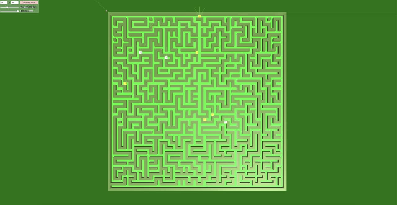 TEST: Maze Generation, AI, Pathfinding AI screenshot 4