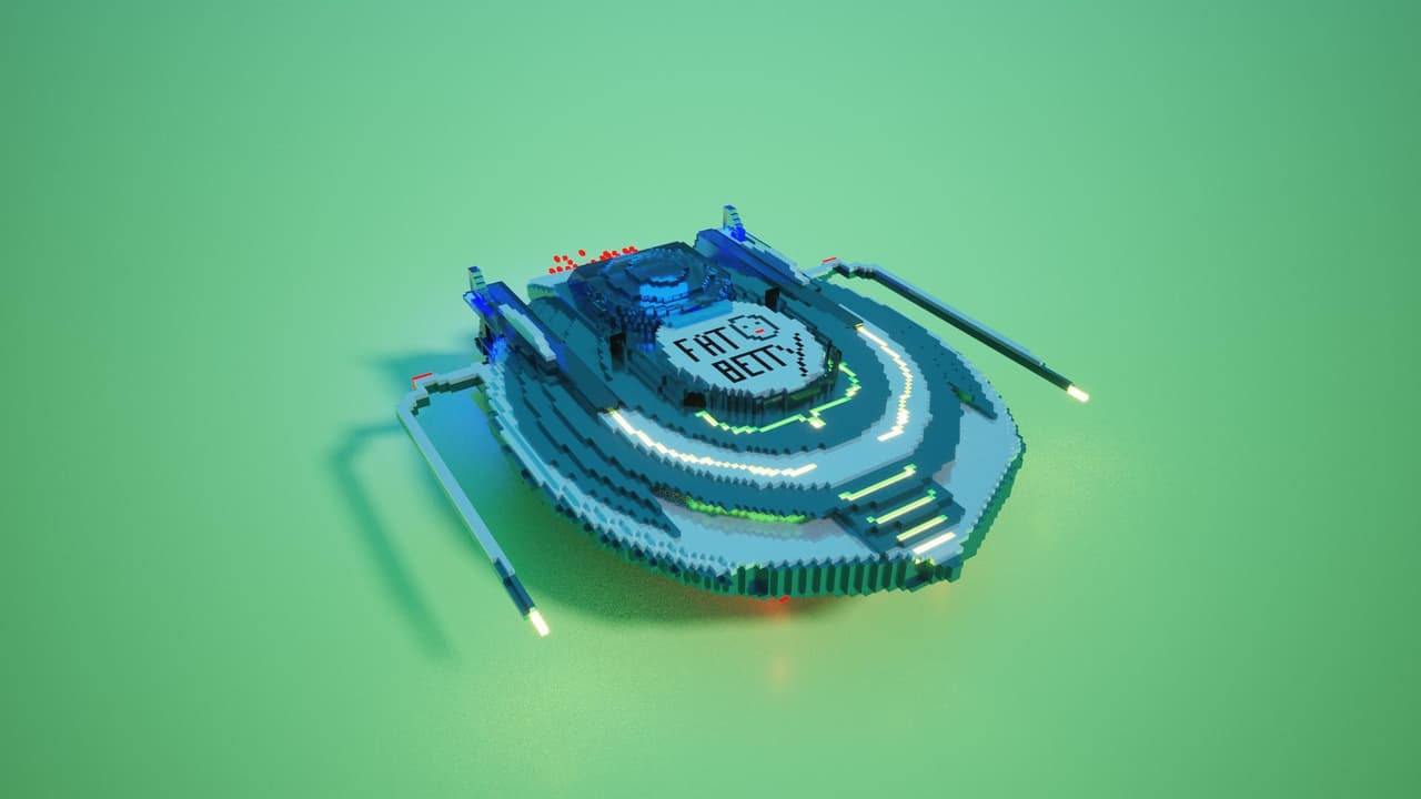 3D spaceship voxel model screenshot 5