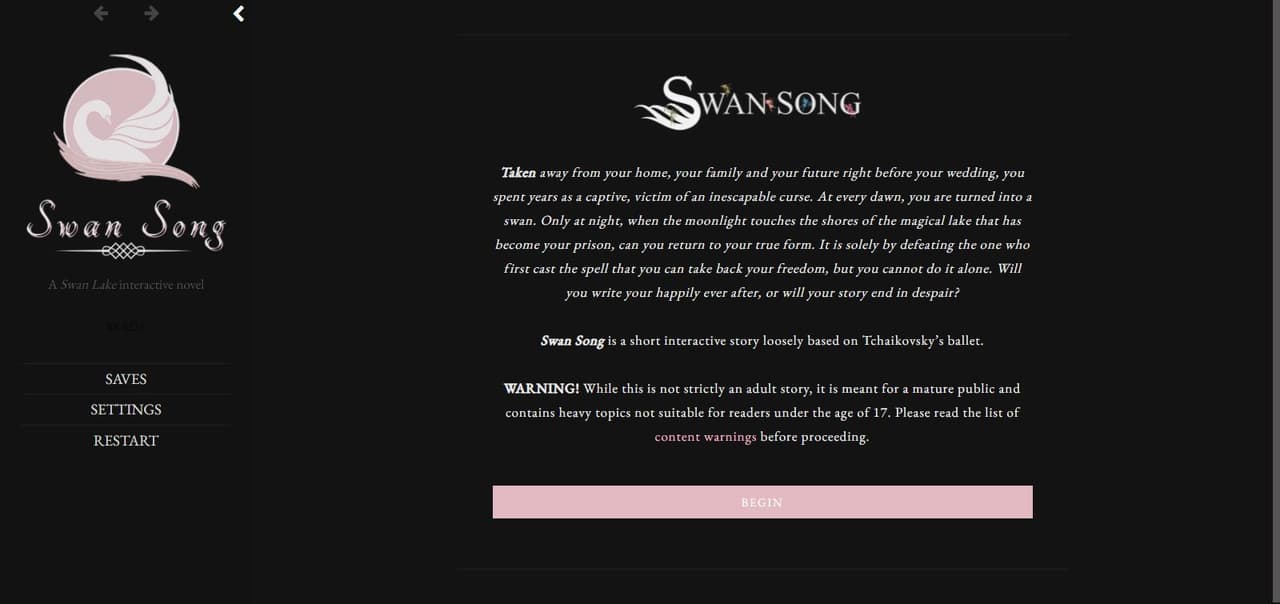 Swan Song (swansong-if) screenshot 2