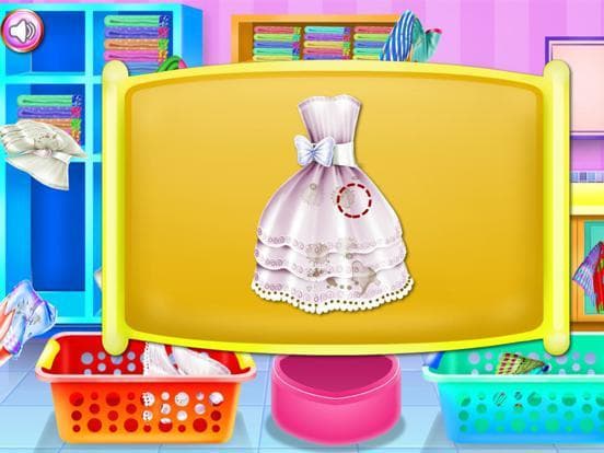 Olivias washing laundry game screenshot 4