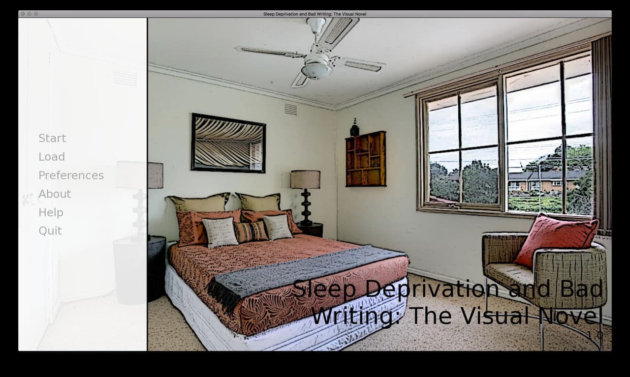 Sleep Deprivation and Bad Writing: The Visual Novel screenshot 2