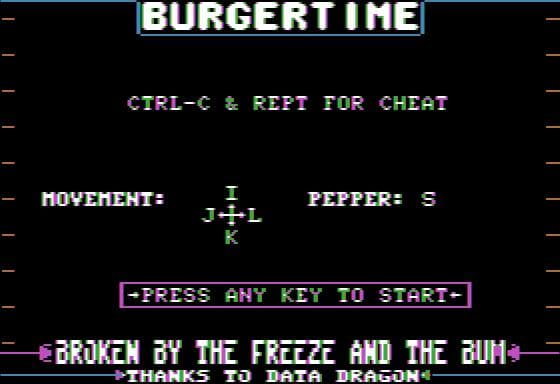 BurgerTime (1982) screenshot 2