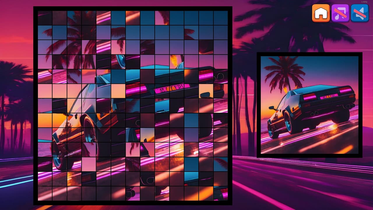 OG Puzzlers: Synthwave Cars screenshot 3