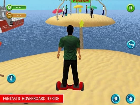 Riding Hoverboard Stunts Beach screenshot 2