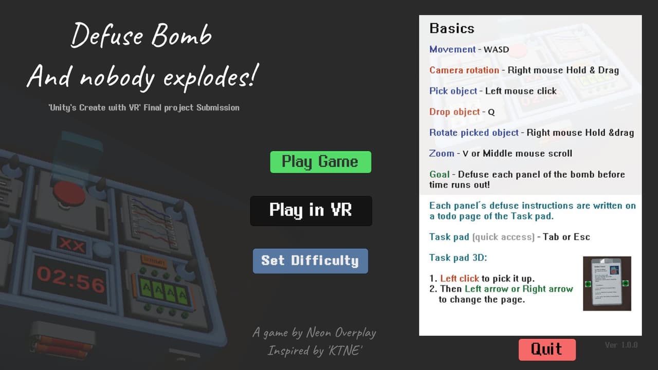 Defuse Bomb & nobody explodes! (plus VR) screenshot 2