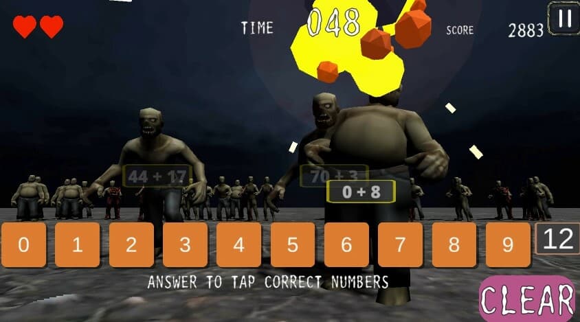 ZOMBIE MATHters screenshot 2