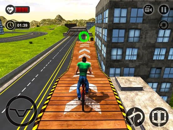 Rooftop BMX Bicycle Stunt Rider - Cycle Simulation screenshot 3