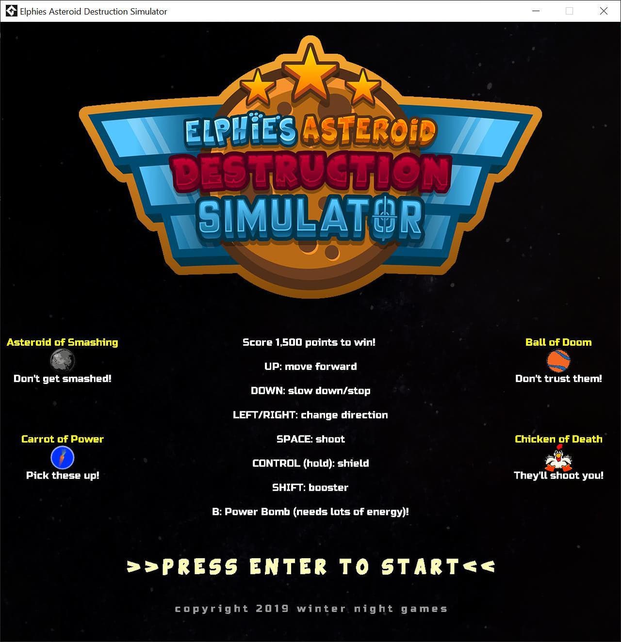 Elphies Asteroid Destruction Simulator screenshot 2