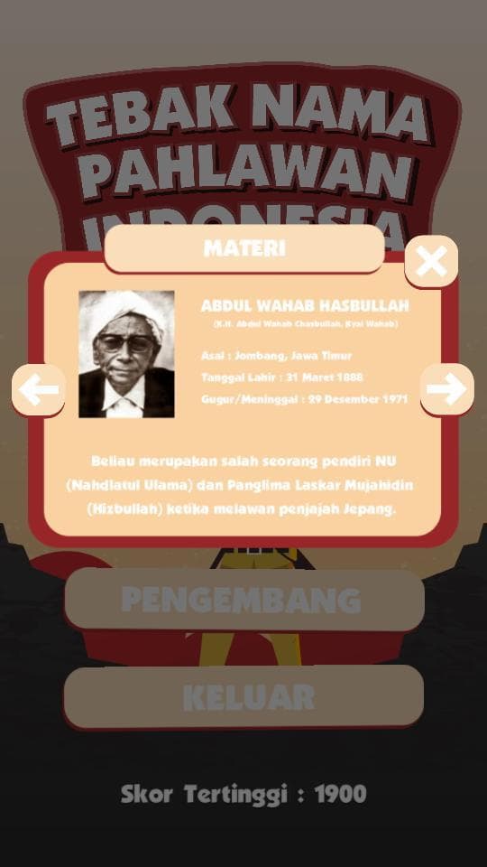 Tebak Nama Pahlawan Indonesia screenshot 5