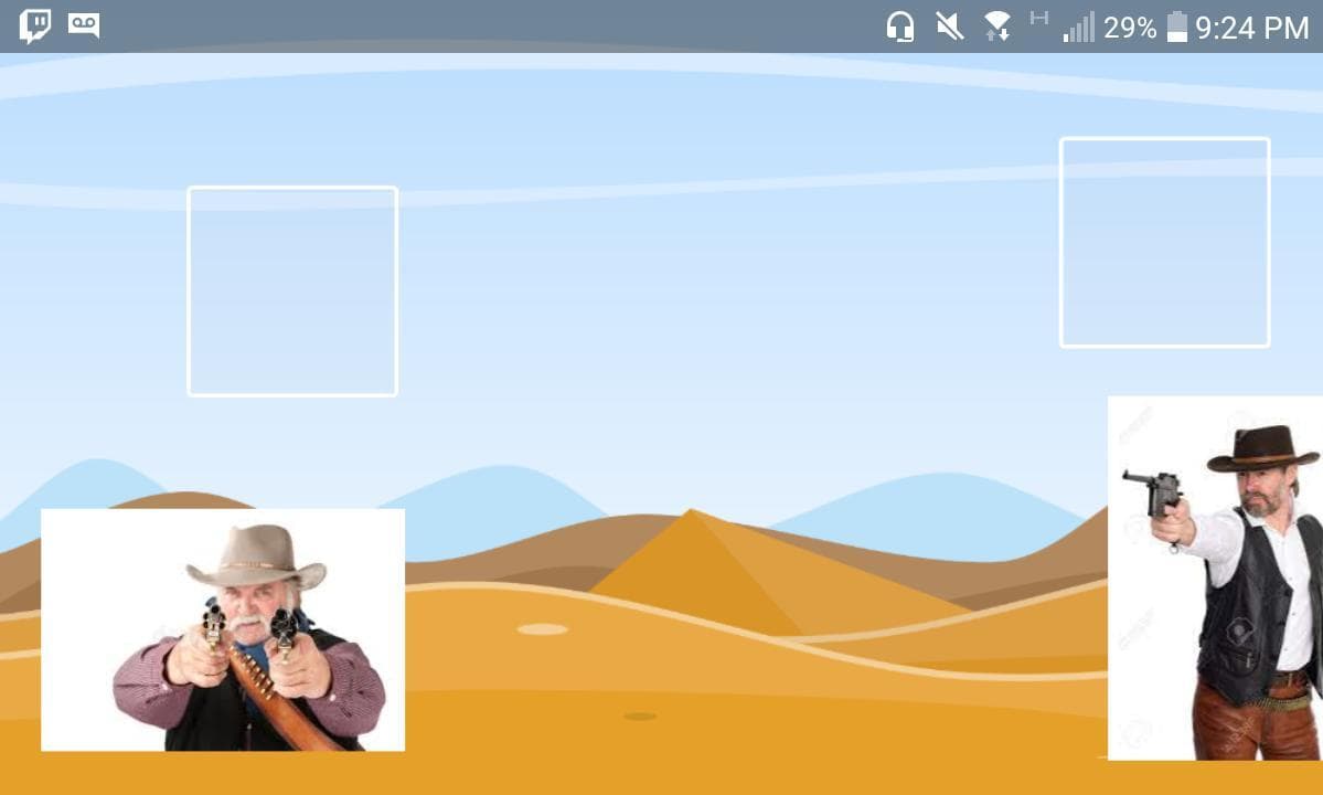 Vaquero dispara pistola