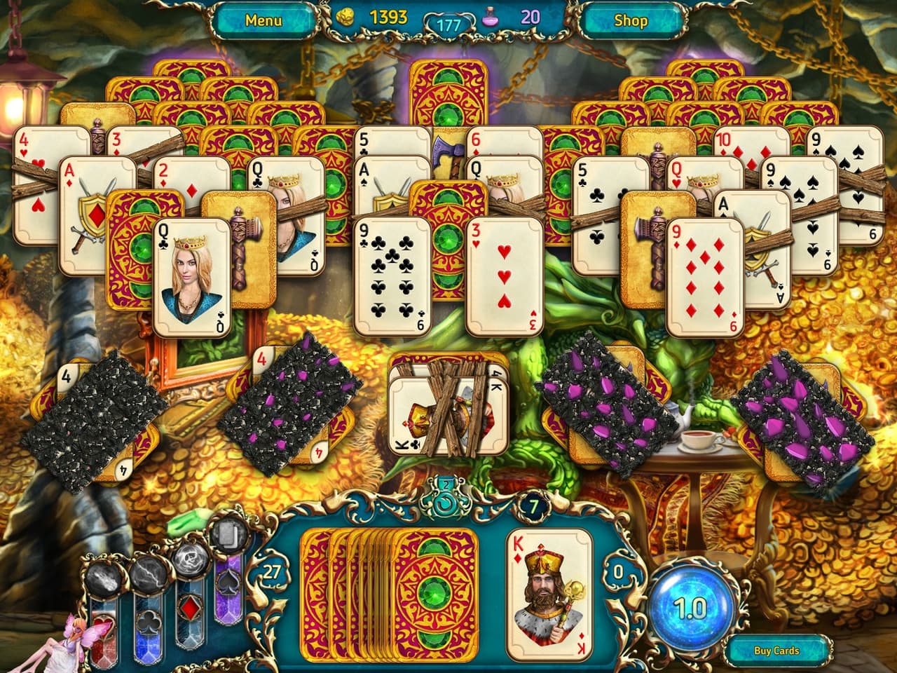 Dreamland Solitaire: Dragons Fury screenshot 2