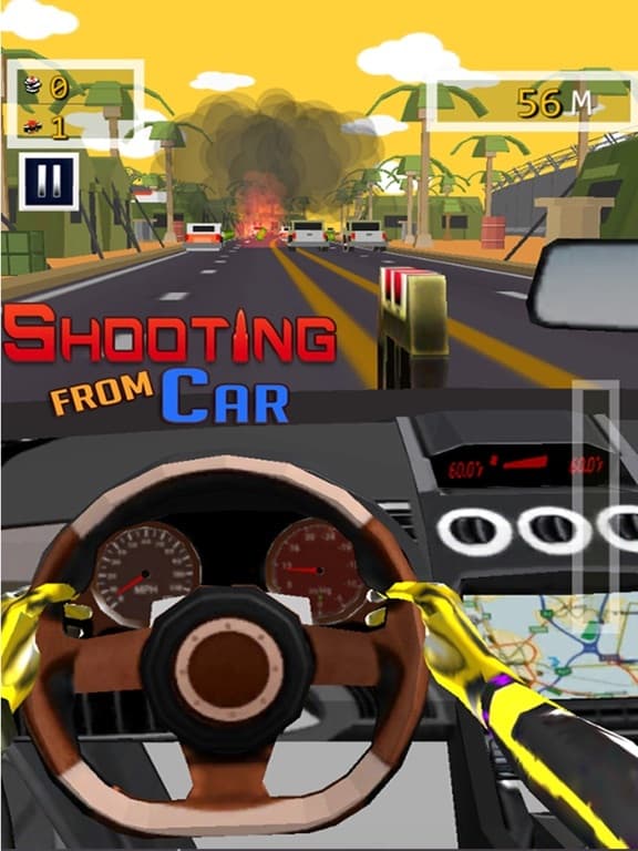 Shooting From Car - Free Car Racing & Shooting screenshot 3