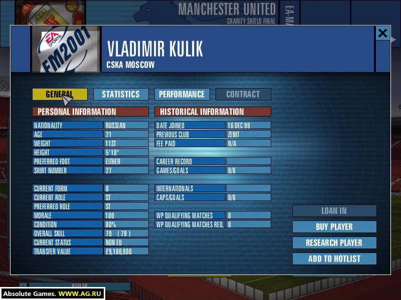 FA Premier League Football Manager 2001 screenshot 6