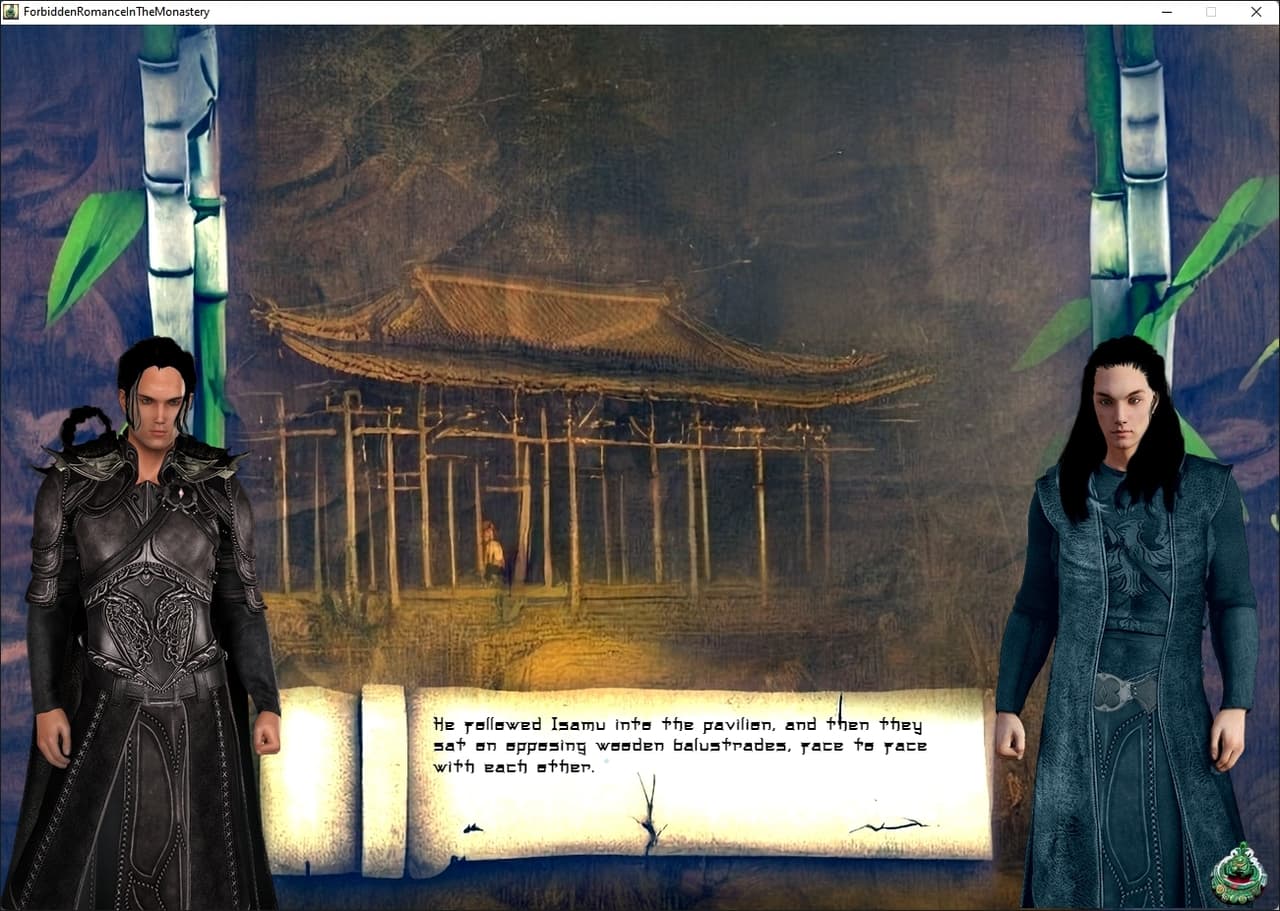Forbidden Romance at the Monastery (Gay Romance Visual Novel) screenshot 4