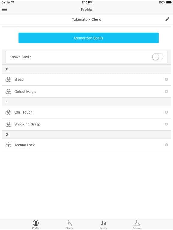 Spellbook for Pathfinder screenshot 2