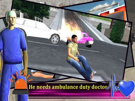 Ambulance Rescue Driver 3d 2016: free game screenshot 4