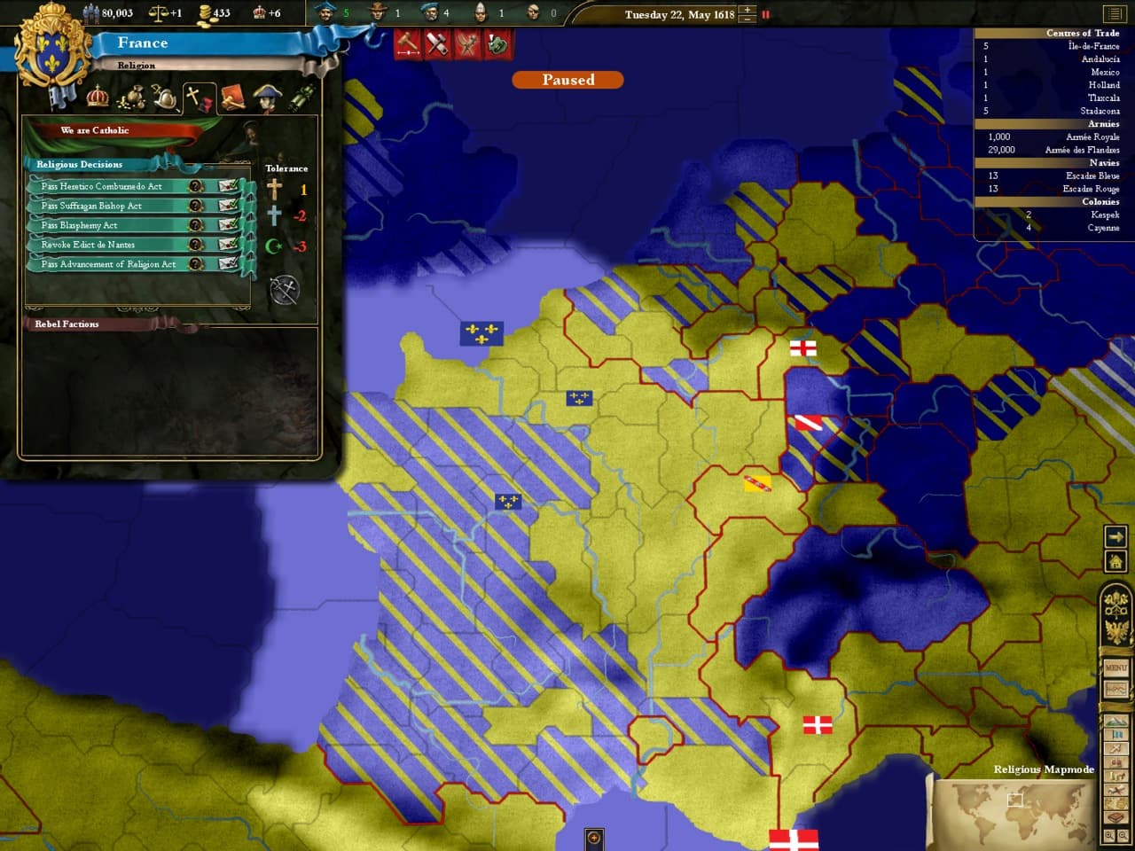Europa Universalis III: In Nomine screenshot 3