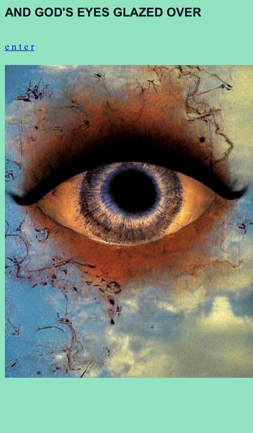 And Gods Eyes Glazed Over screenshot 2
