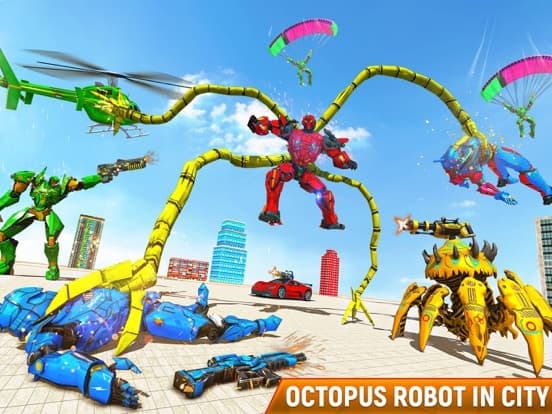 Octopus Robot Car Game 3D- War screenshot 2