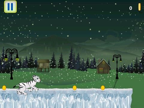 Baby White Tiger Snow Dash