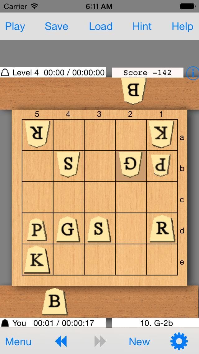 5x5 Shogi (MiniShogi) K55 screenshot 3