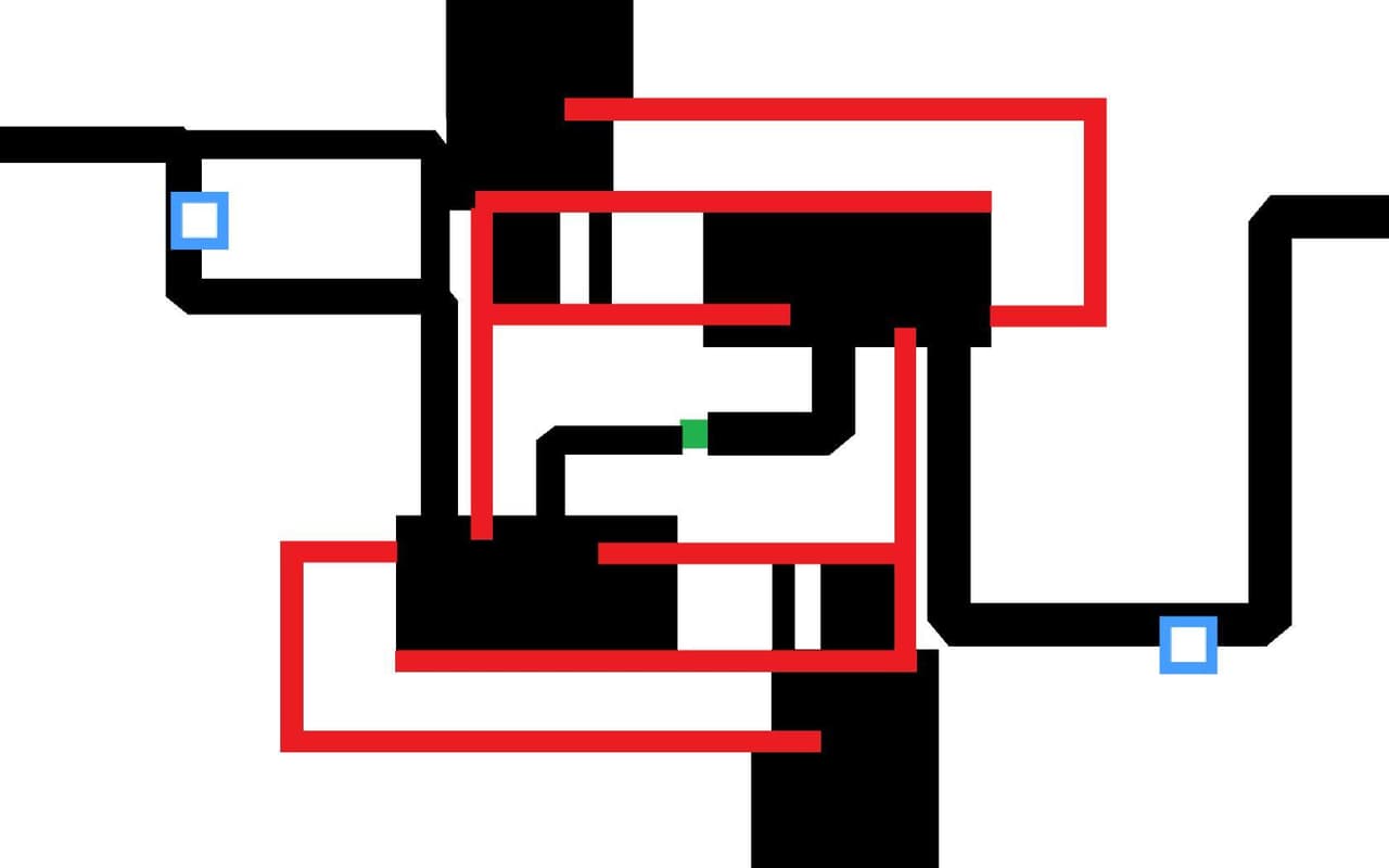 Compositions de Lignes noires et Carrés de Couleurs