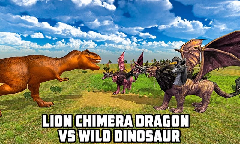 Lion Chimera Dragon vs Wild Dinosaur screenshot 4