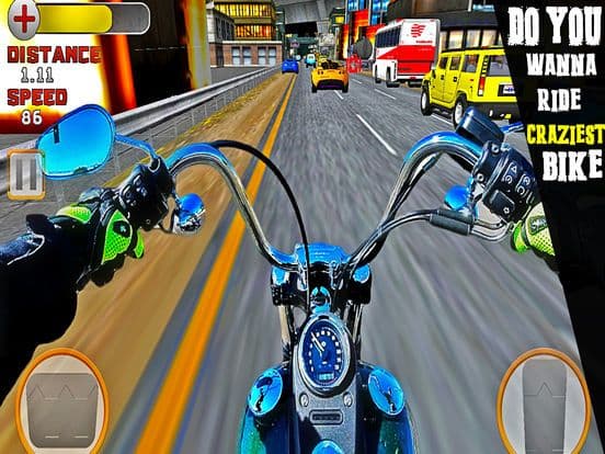 VR Crazy Bike Race: Traffic Racing Free screenshot 3
