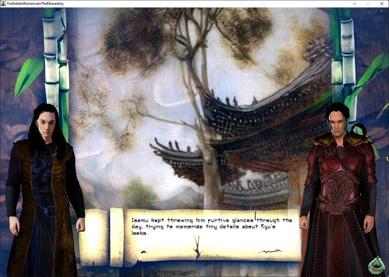 Forbidden Romance at the Monastery (Gay Romance Visual Novel) screenshot 3