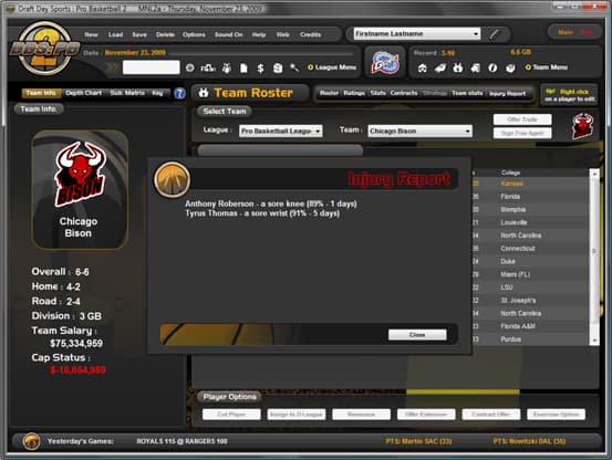 Draft Day Sports: Pro Basketball 2 screenshot 2