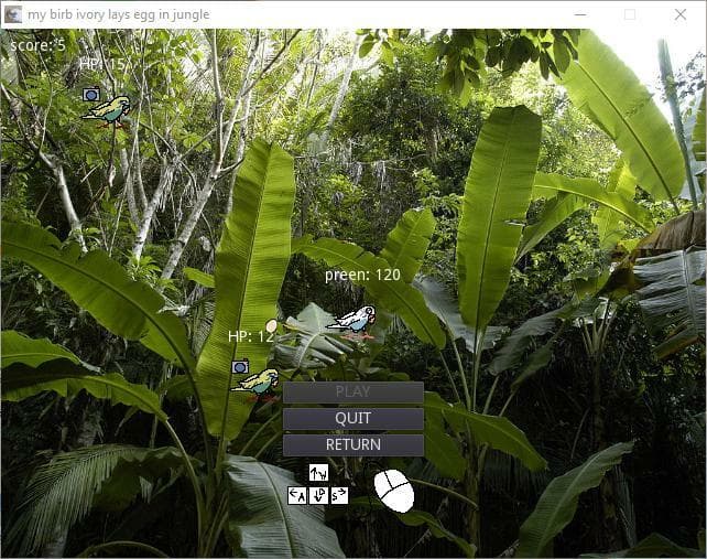 my birb ivory lays egg in jungle