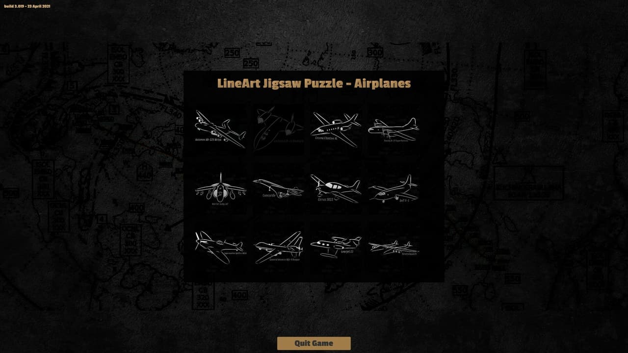 LineArt Jigsaw Puzzle - Airplanes screenshot 2