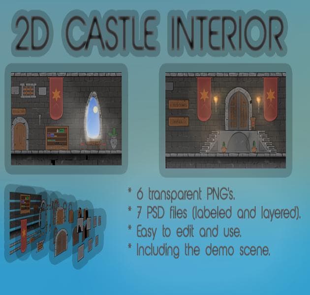 2D Castle Interior Objects