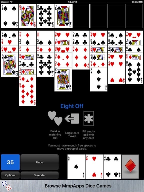 Eight Off Classic Solitaire screenshot 4