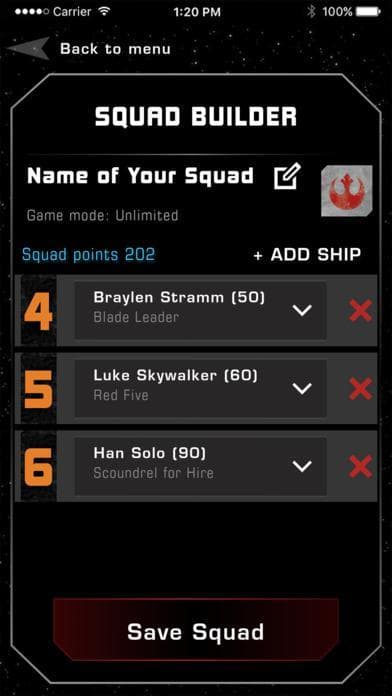 X-Wing Squad Builder by FFG screenshot 5