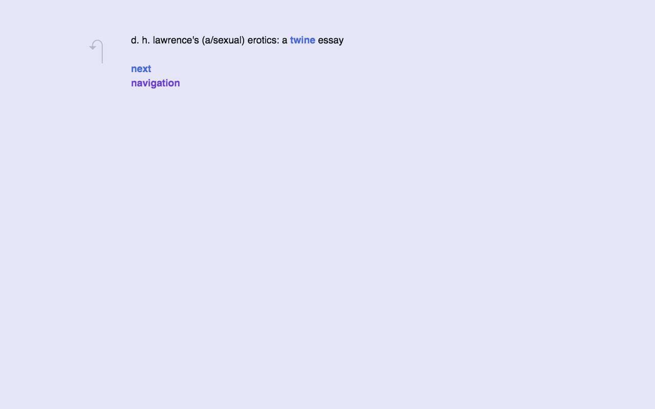 d. h. lawrences (a/sexual) erotics: a twine essay screenshot 3