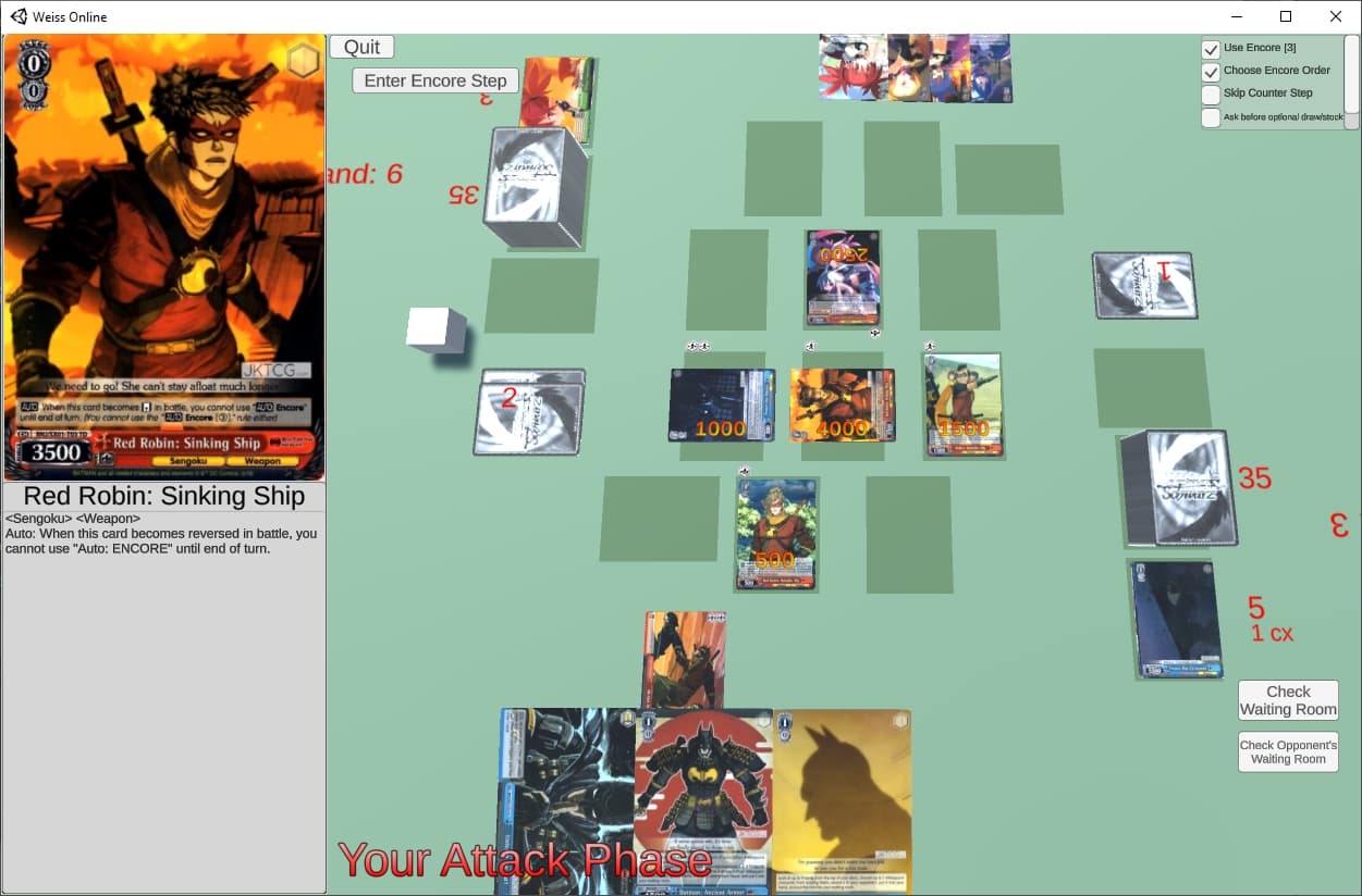 Weiss Schwarz Card Game Simulator V0.1