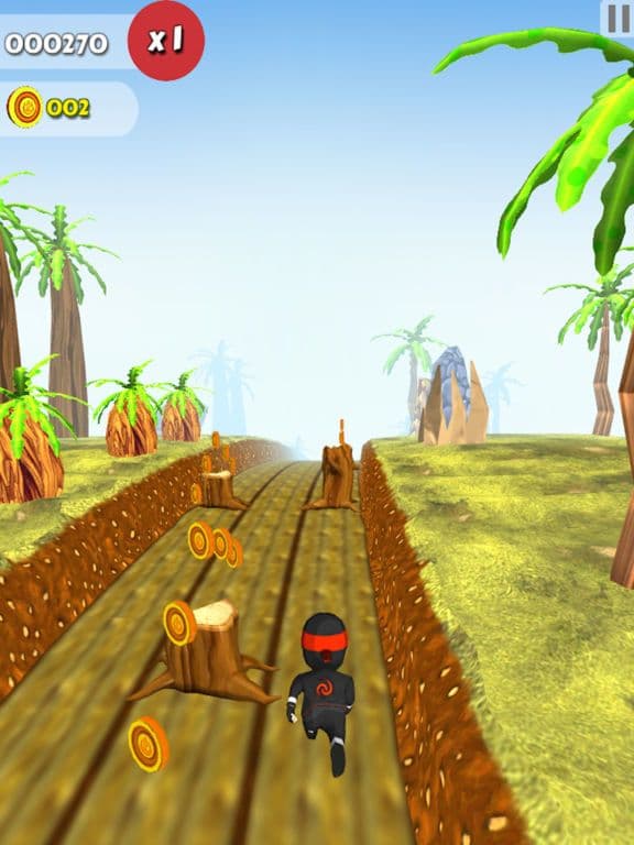 Clumsy Kid Ninja Runner: Sky Surfer Real Challenge Game screenshot 3