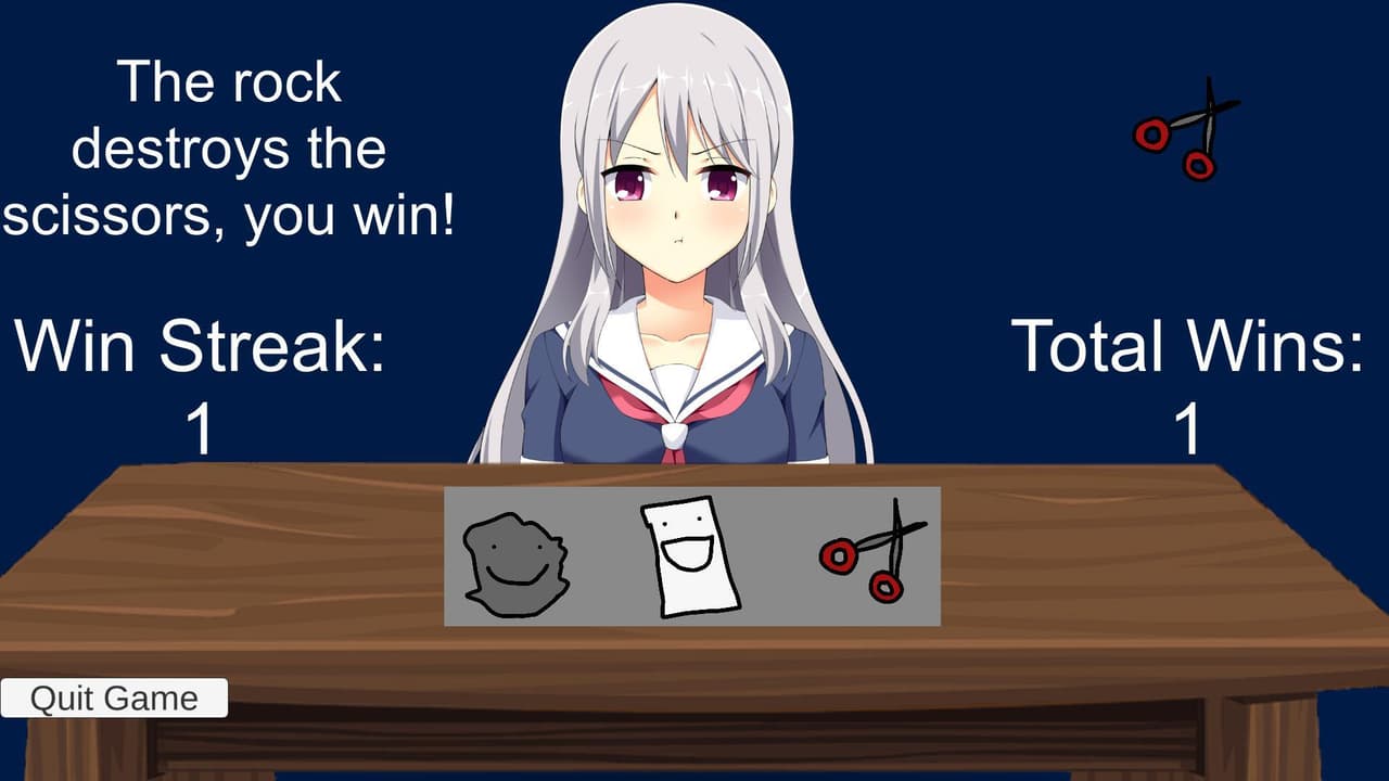 A Normal Game of Rock Paper Scissors