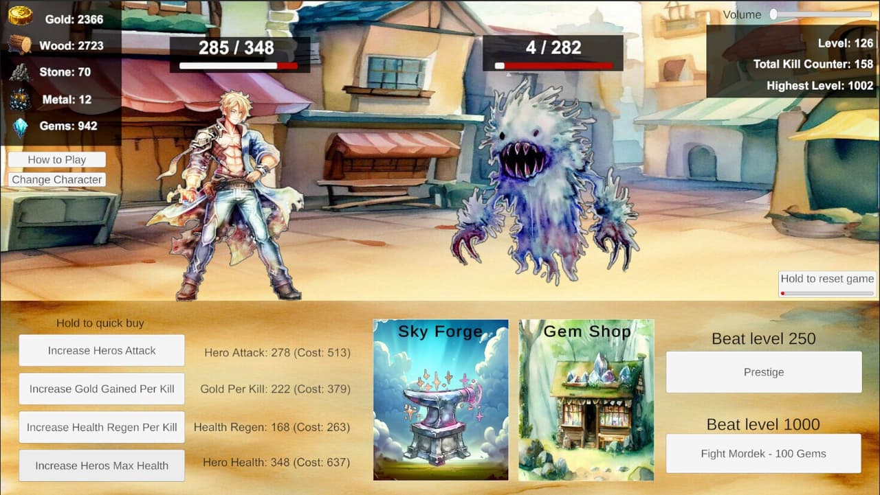 Heros and Monsters: Idle Clicker Game screenshot 5